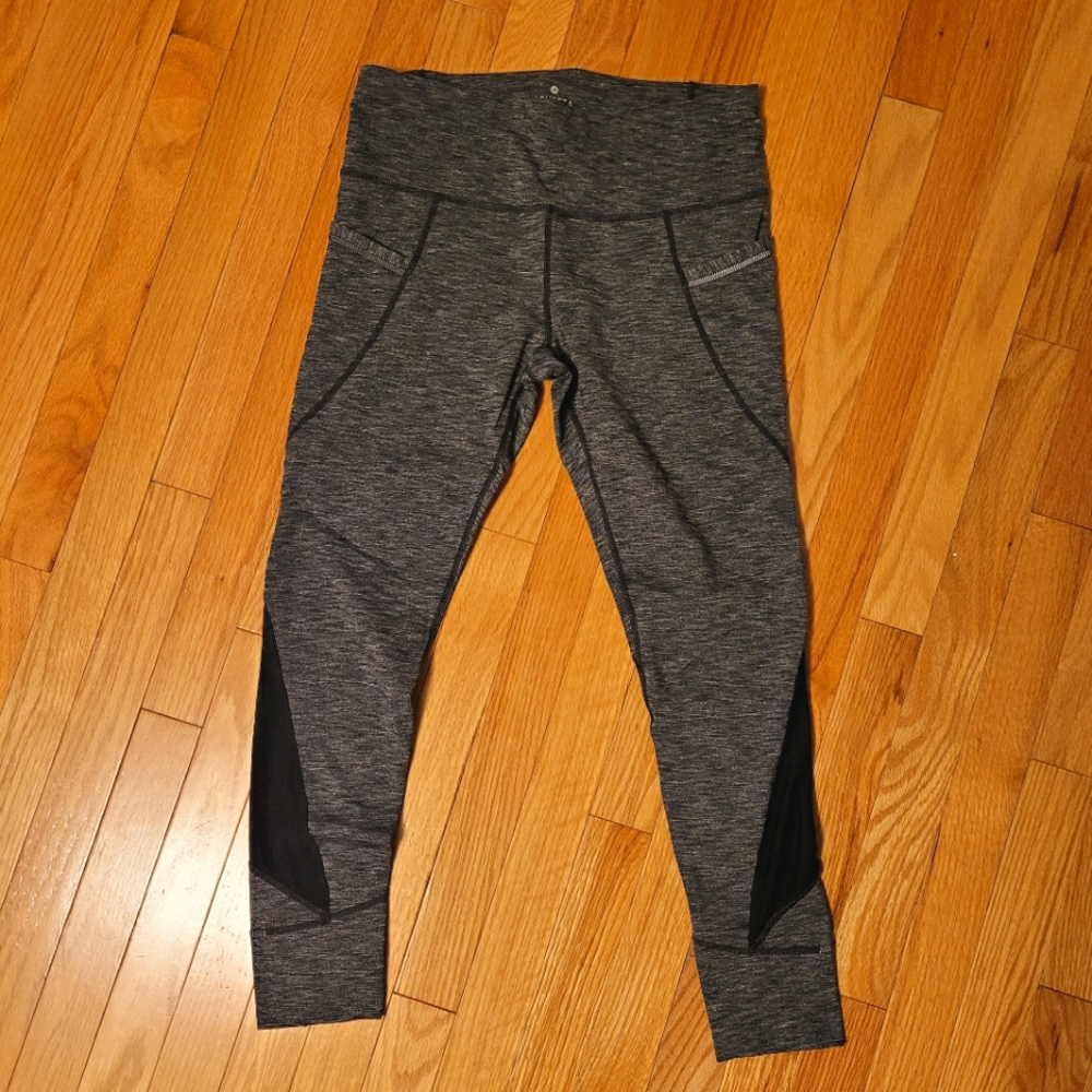 Athleta high rise ankle tight with mesh panels